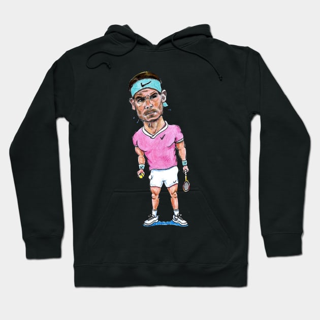 Rafael Nadal - The King tennis player of 21 Grand Slam men's single titles Hoodie by dizzycat-biz